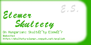 elemer skultety business card